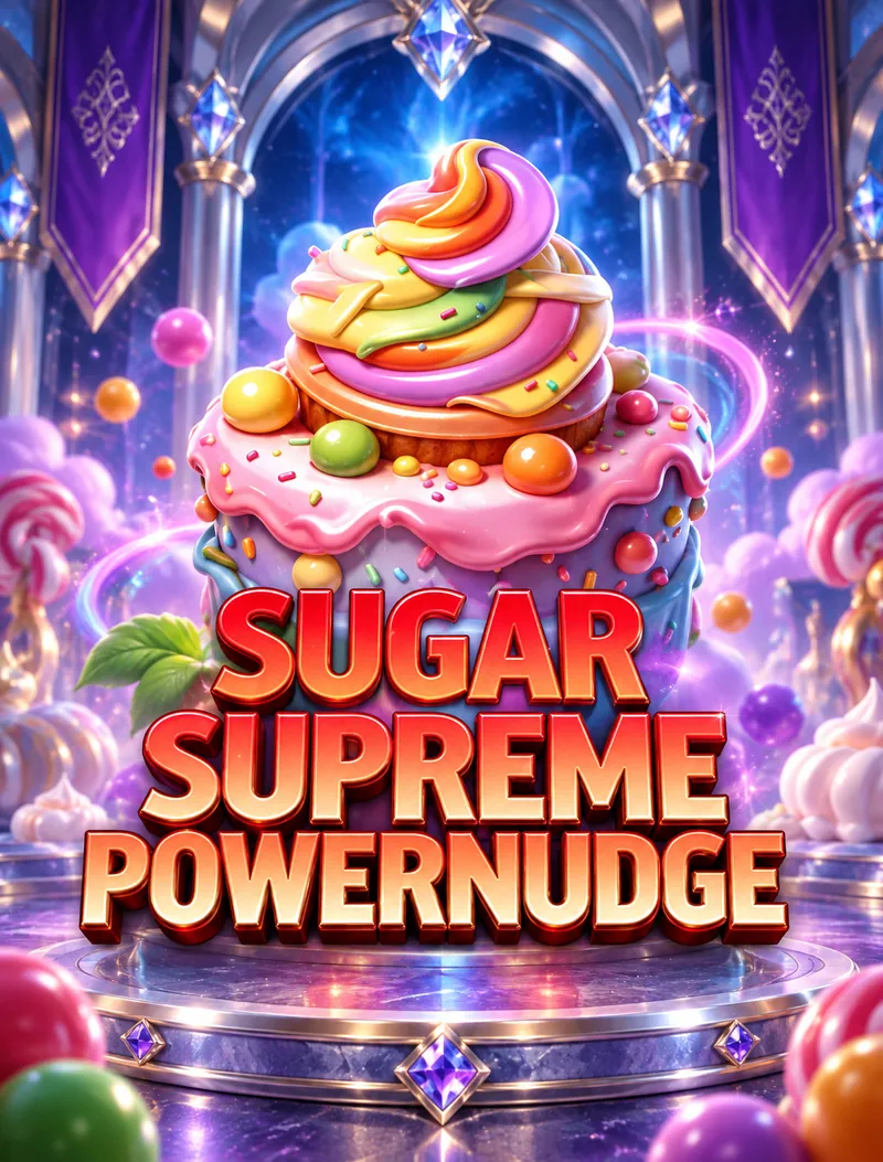 Sugar Supreme Powernudge ဂိမ်း၏ ကိတ်မုန့်ပါ ပိုစတာ