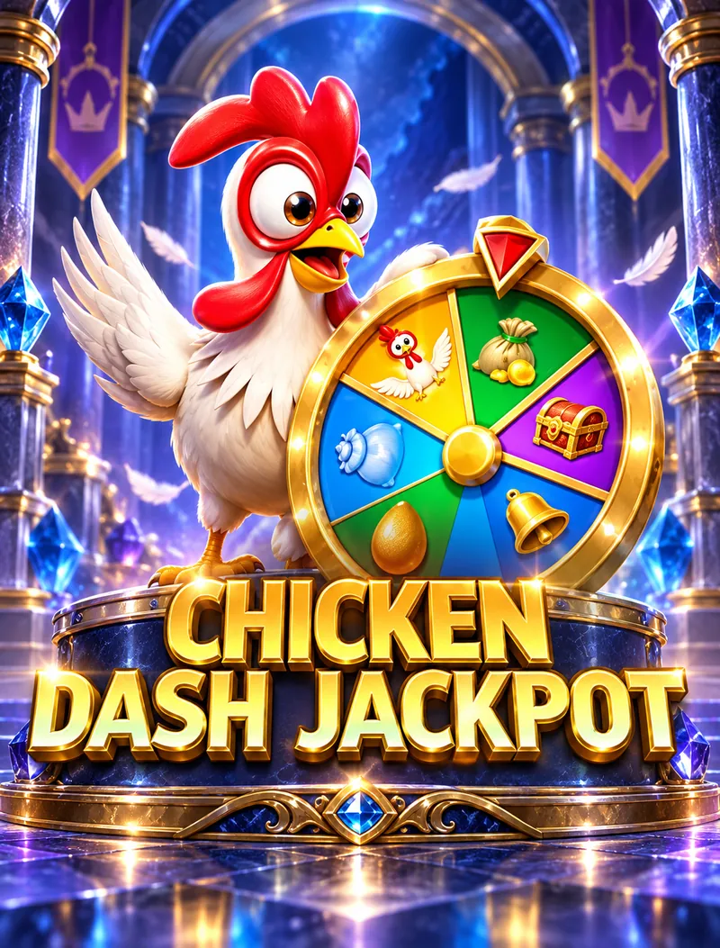 Chicken Dash Jackpot ဆလော့ဂိမ်းပြသထားသည့် ပမာဏ ပုံရိပ်